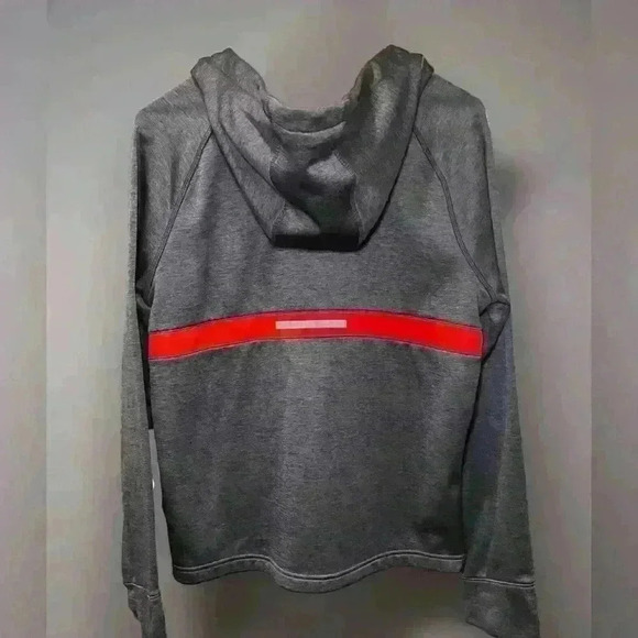 Boys Size XXL 18 Gray Orange Russell Dri-Power Full Zip Jacket Coat Hood - Picture 2 of 6